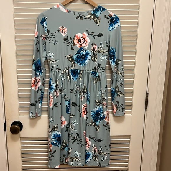 Girls Floral Dress, Long Sleeve, Size 2XL, NWOT - Picture 8 of 12